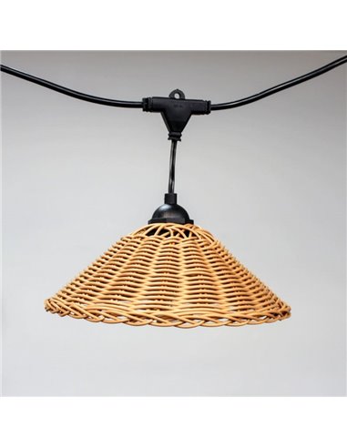 Guirnalda de exterior LED solar TEIDE, con bateria recargable y 10 bombillas incluidas, 8W 430Lm, 2700K