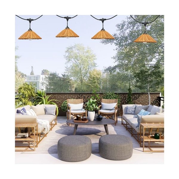 Guirnalda de exterior LED solar TEIDE, con bateria recargable y 10 bombillas incluidas, 8W 430Lm, 2700K