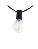 Guirnalda de exterior LED solar, con 10 bombillas incluidas y batería recargable, IP44 4W 600Lm 3000K