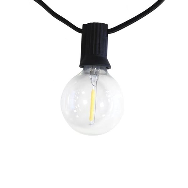 Guirnalda de exterior LED solar, con 10 bombillas incluidas y batería recargable, IP44 4W 600Lm 3000K