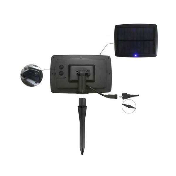 Guirnalda de exterior LED solar, con 10 bombillas incluidas y batería recargable, IP44 4W 600Lm 3000K