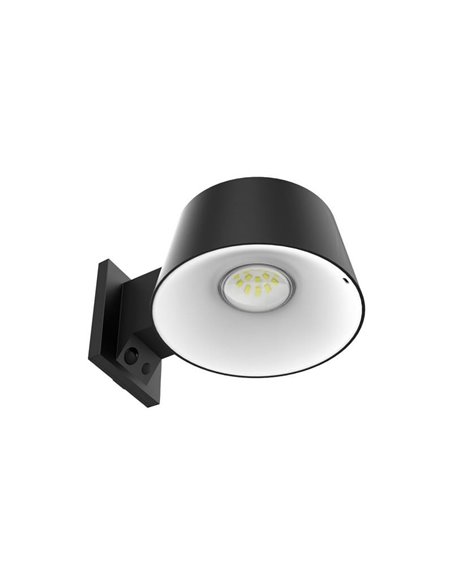 Applique solaire LED CHIMO, noire, avec interrupteur et 4 intensités, 5,2 W, 1 000 lm, 4 000 K, IP54