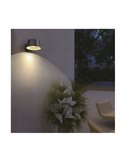 Applique solaire LED CHIMO, noire, avec interrupteur et 4 intensités, 5,2 W, 1 000 lm, 4 000 K, IP54