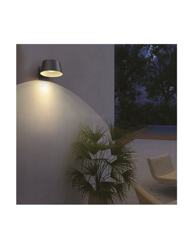 Applique solaire LED CHIMO, noire, avec interrupteur et 4 intensités, 5,2 W, 1 000 lm, 4 000 K, IP54