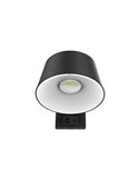 Applique solaire LED CHIMO, noire, avec interrupteur et 4 intensités, 5,2 W, 1 000 lm, 4 000 K, IP54