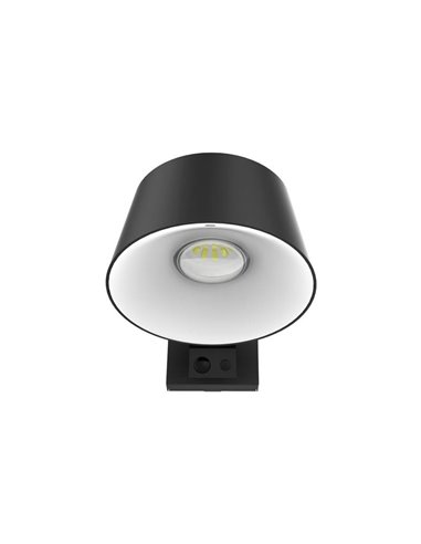 Applique solaire LED CHIMO, noire, avec interrupteur et 4 intensités, 5,2 W, 1 000 lm, 4 000 K, IP54