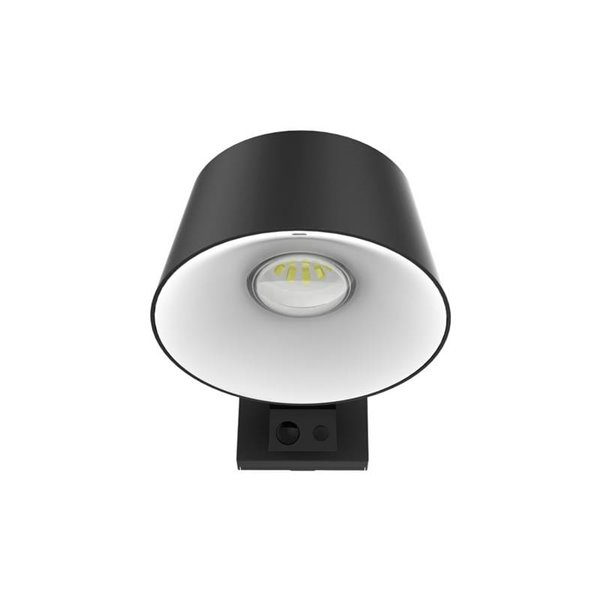 Aplique de pared solar LED CHIMO, negro con interruptor y 4 intensidades, 5.2W 1000Lm 4000K IP54