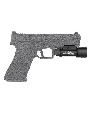 Linterna LED para arma VALKYRIA PL-TURBO 800Lm y 515m alcance 2x1600mAh CR123A IPX6