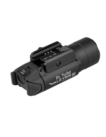 Linterna LED para arma VALKYRIA PL-TURBO 800Lm y 515m alcance 2x1600mAh CR123A IPX6