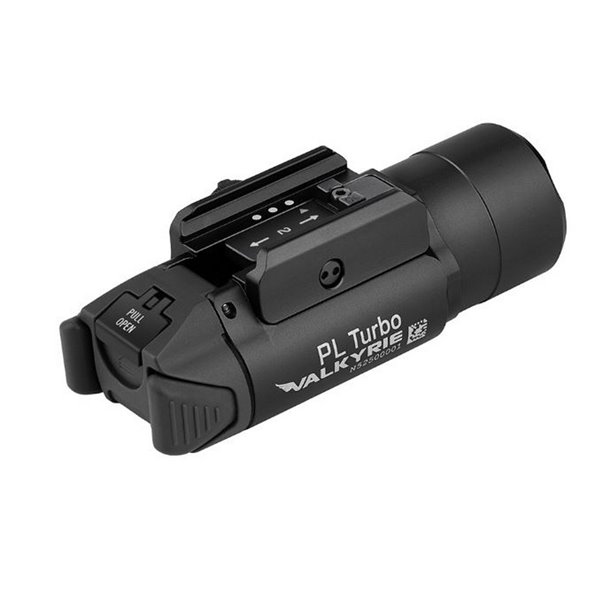 Linterna LED para arma VALKYRIA PL-TURBO 800Lm y 515m alcance 2x1600mAh CR123A IPX6