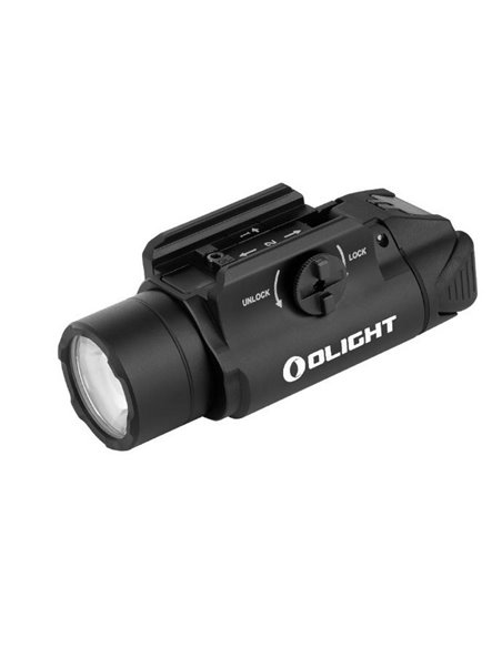 Linterna LED para arma corta VALKYRIA PL-3 1.000Lm, alcance 200m batería 1600mAh CR123A x 2 IP68