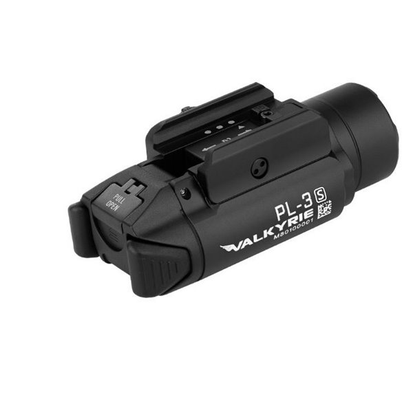 Lanterna LED VALKYRIA PL-3 de 1.000 lm para armas curtas, alcance de 200 m, bateria CR123A de 1600 mAh x 2, IP68