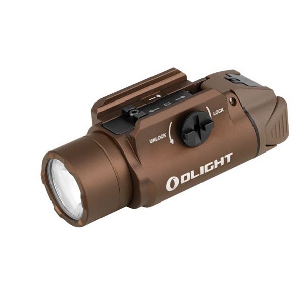 Linterna LED para arma corta VALKYRIA PL-3 1.000Lm, alcance 200m batería 1600mAh CR123A x 2 IP68