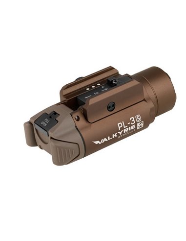 Lampe torche LED VALKYRIA PL-3 1 000 lm pour armes courtes, portée 200 m, 2 piles CR123A 1 600 mAh, IP68