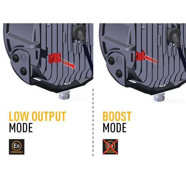 Farol Sentinel LED Preto de 9" com Luz de Posição Branca e Âmbar - Máxima Potência e Design Moderno R112 R7