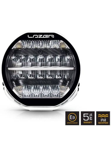 Farol de LED SENTINEL 9″ Padrão 87W IP68 ECE R112 Branco R112 R7 20 Pontos de Luz de Longo Alcance