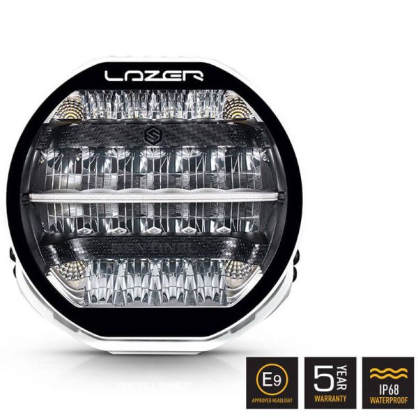 Farol de LED SENTINEL 9″ Padrão 87W IP68 ECE R112 Branco R112 R7 20 Pontos de Luz de Longo Alcance