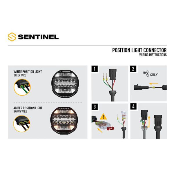 Farol de LED SENTINEL 9″ Padrão 87W IP68 ECE R112 Branco R112 R7 20 Pontos de Luz de Longo Alcance