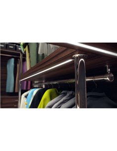 Perfil de alumínio embutido LUMINES tipo Z, anodizado prata, 2,02 m para fitas de LED 2