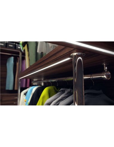 Perfil de aluminio empotrado LUMINES tipo Z anodizado plata 2,02 m para tiras LED