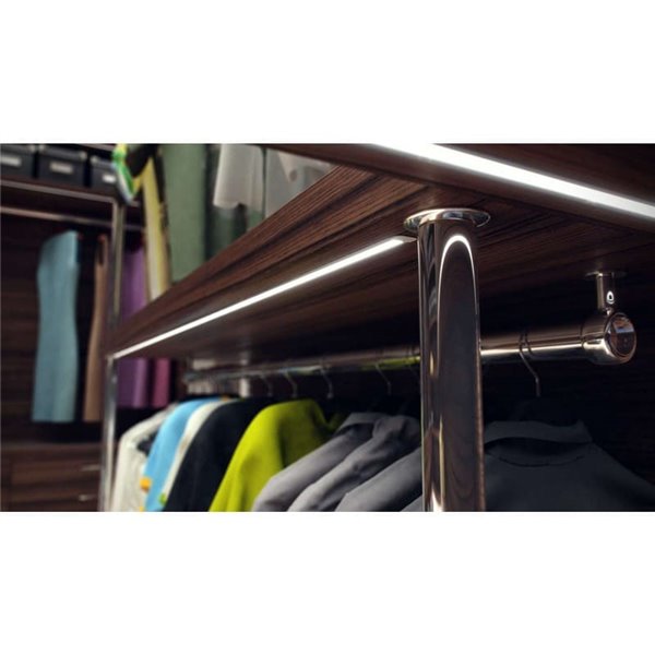 Perfil de aluminio empotrado LUMINES tipo Z anodizado plata 2,02 m para tiras LED