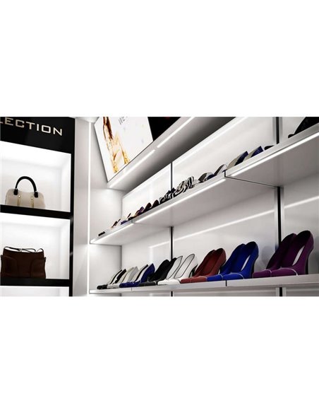 Perfil de aluminio empotrado LUMINES tipo Z anodizado plata 2,02 m para tiras LED