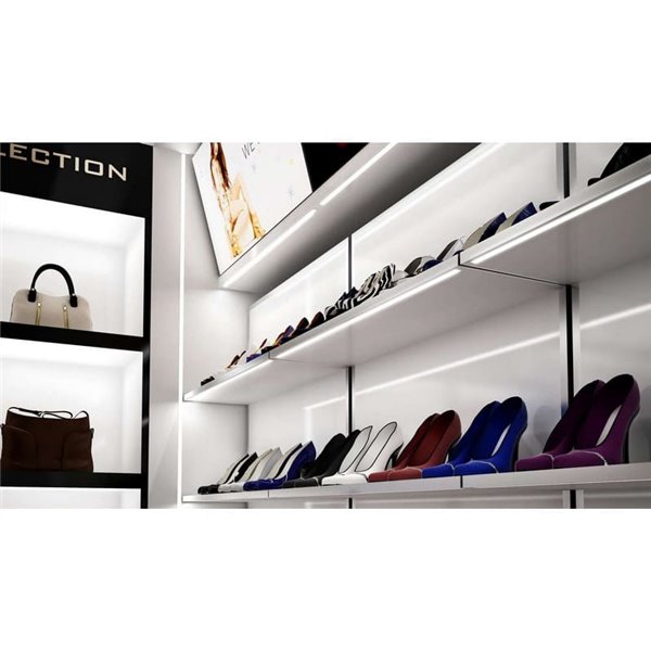 Profilé en aluminium encastré LUMINES type Z, anodisé argent, 2,02 m pour bandes LED