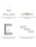 Perfil de aluminio empotrado LUMINES tipo Z anodizado plata 2,02 m para tiras LED