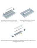 Perfil de aluminio empotrado LUMINES tipo Z anodizado plata 2,02 m para tiras LED