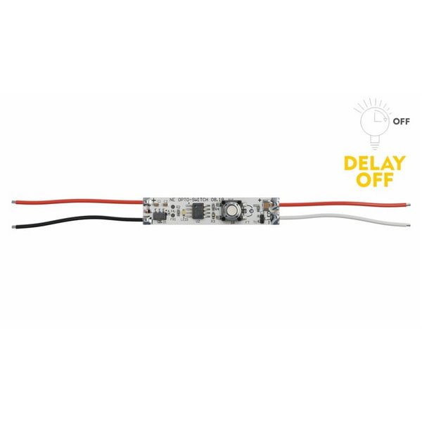 Interruptor táctil LED Labs con regulación y retardo "DELAY OFFf" 12–24 V para perfil aluminio