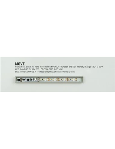 Interruptor sin contacto MOVE para tiras LED 12–24 V con dimmer