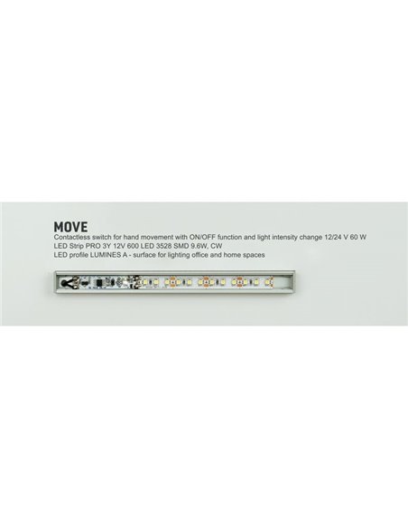 Interruptor sin contacto MOVE para tiras LED 12–24 V con dimmer