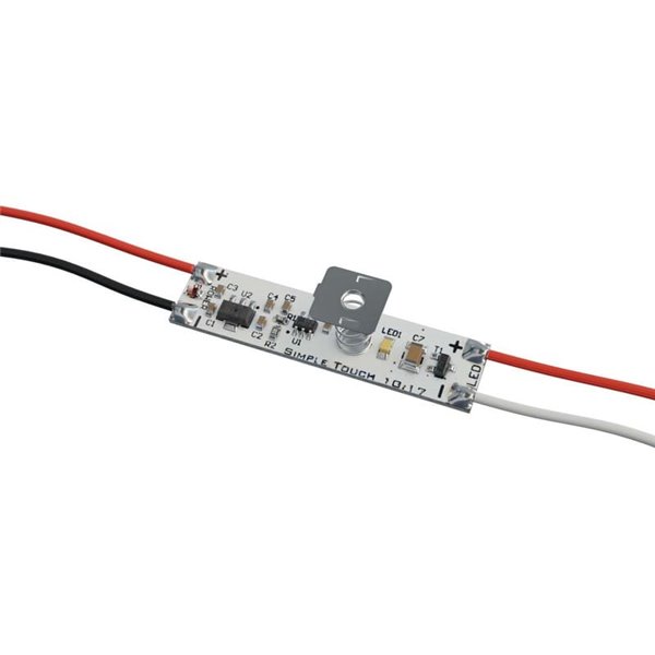 Interrupteur tactile LED 12/24 V simple ON/OFF pour profilé aluminium LED Labs