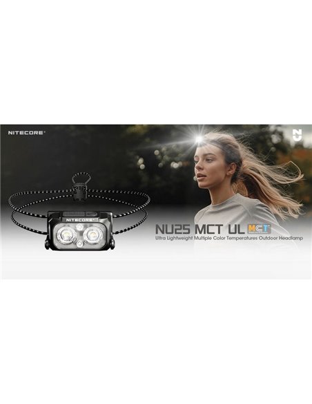 Frontal LED ultraligero NU25 MCT UL 3000K-4500K-6500K 400Lm USB-C y 700mAh IP66