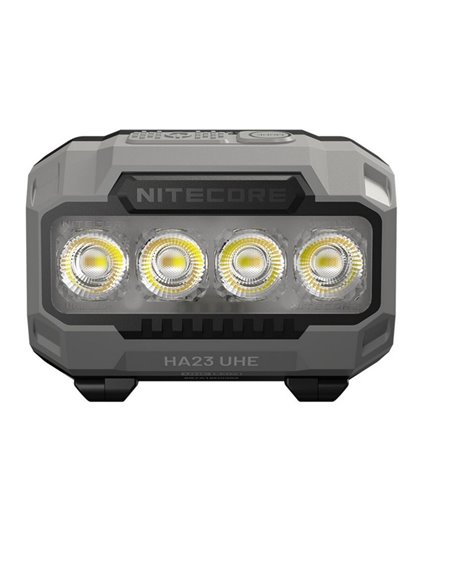 Lampe frontale multi-températures HA23 UHE noire 600 lm, portée 132 m, IP66, avec piles AAA ou batterie rechargeable