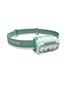Linterna de cabeza HA23 UHE Verde 600 Lúmenes, Alcance 132m, IP66, Dual Power AAA/Batería