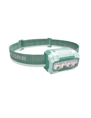 Lampe frontale verte HA23 UHE 600 lumens, portée 132 m, IP66, double alimentation AAA/pile