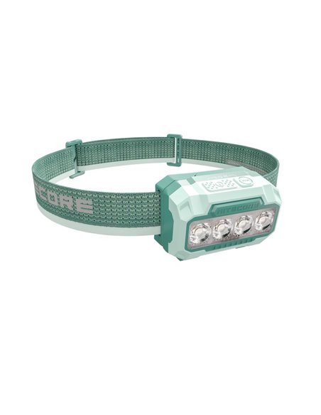 Lampe frontale verte HA23 UHE 600 lumens, portée 132 m, IP66, double alimentation AAA/pile