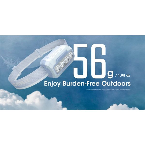 Farol HA23 UHE Verde 600 Lúmens, Alcance de 132 m, IP66, Alimentação Dupla AAA/Pilhas