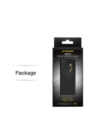 Power Bank NITECORE NBAIR 5.000mAh Ultra Fina USB-C 18W IPX7 89g
