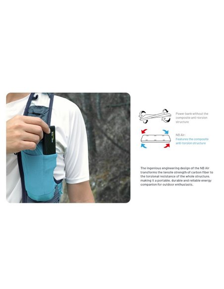 Power Bank NITECORE NBAIR 5.000mAh Ultra Fina USB-C 18W IPX7 89g