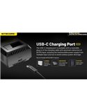 Carregador rápido inteligente Ci2 USB-C para baterias de íons de lítio e NiMH AAA, AA, 18650 e 21700