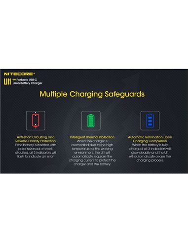 Chargeur intelligent UI1 pour batteries Li-ion 800 mA, compact, simple port USB