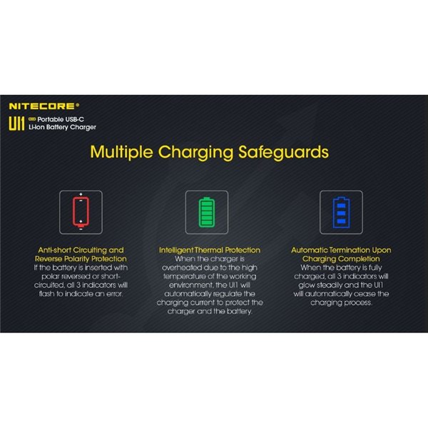 Carregador inteligente UI1 para baterias de íons de lítio de 800 mA, USB único compacto