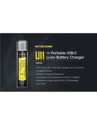 Cargador Inteligente UI1 para Baterías Li-ion 800mA USB Individual Compacto