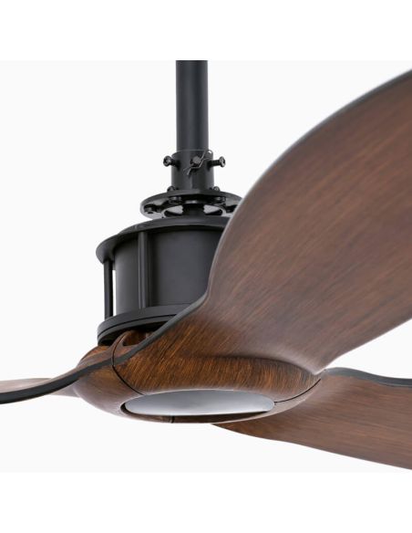 Detalle Ventilador de Techo JUST FAN M Negro y Nogal | Motor DC | 6 Velocidades | Función Inversa 33395