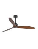 Ventilateur de plafond JUST FAN M, noir et noyer | Moteur CC | 6 vitesses | Fonction marche arrière 33395