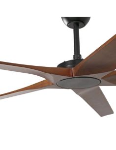 Ventilador Industrial BIGWOOD 20 XL Negro/Nogal FSC | 5 Palas Madera | Motor DC | Mas de 39m2 2