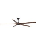 Ventilador Industrial BIGWOOD 20 XL Negro/Nogal FSC | 5 Palas Madera | Motor DC | Mas de 39m2