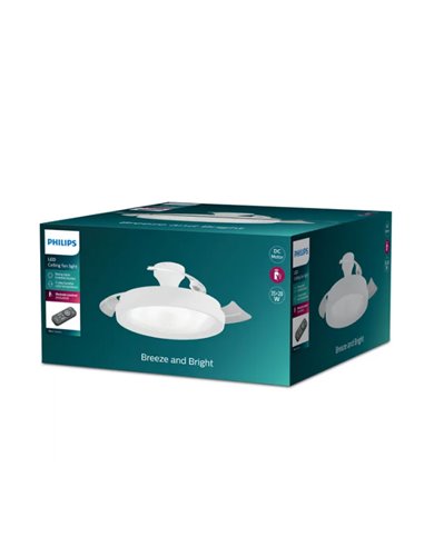 copy of Ventilador de teto retrátil LED BLISS com motor DC de controle branco para uso interno IP20 28W + 35W